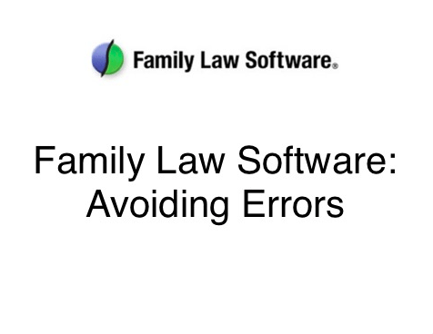 Family Law Software: Avoiding Errors